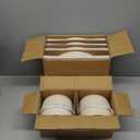 AmorArc Stoneware Dinnerware Sets for 4,Round Reactive Glaze Ceramic Plates and Bowls Set,Highly Chip and Crack Resistant | Dishwasher & Microwave Safe Dishes Set,Service for 4 (12pc) (Pearled Ivory)