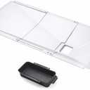 Uniflasy Universal Grease Tray with Catch Pan fits Nexgrill, Charbroil, Dynaglo, Kenmore, BHG, Grill Master, Backyard, Uniflame, Expert Gas Grill, Adjustable Drip Pan for 3/4/5 Burner Gas Grill