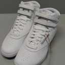 Reebok Women's Freestyle Hi High Top Sneakers for Women, Black or White Basketball and Tennis Shoes Womens Size 8, White/Silver, 8