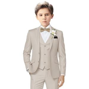 Boys Suits Kids Champagne Suits for Boys Formal Blazer Suits Dress Tuxedo Suit Set Funeral Wedding Outfits Size 7