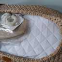 Handmade Baby Changing Basket Set with a Soft Changing Pad and Waterproof Cover,Diaper Organizer,Rattle Shaker, Moses Basket, Changing Table Topper for Dresser| Boho Bassinet, Handmade Crochet Basket