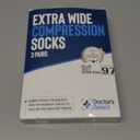 Doctor's Select 3 Pairs Plus Size Compression Socks Wide Calf - Up to 6XL | 20-30 mmHg Compression Socks for Women Wide Calf | Black