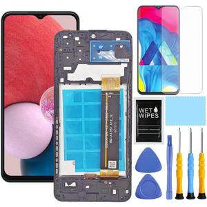 for Samsung Galaxy A13 4G Screen Replacement with Frame for Samsung A13 LTE Screen Replacement kit A135f A135u A135m LCD Touch Display digitizer with Repair Part Tools 6.6 inch
