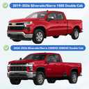 Window Visors Rain Guards for 2019-2026 Chevy Silverado/GMC Sierra 1500 Double Cab, Out-Channel Window Vent Wind Deflectors Visors Shades for 20-26 Silverado/Sierra 2500HD 3500HD