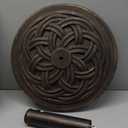 UBP18181-BR 18-Inch Cast Stone Umbrella Base, Made from Rust Free Composite Materials, Bronze Powder Coated Finish