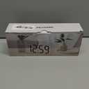 Peakeep Projection Alarm Clock for Bedroom Ceiling 180 Rotatable, Loud for Heavy Sleepers, Colorful Nightlight, 5 Brightness Dimmable Large Number Bedside Electric LED Digital Clock with USB Port (Blue Digits; Blue Projection)