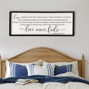 Flowtorely Love is Patient, Kind Wall Art Decor 40"X15" Love Never Fails Sign 1 Corinthians 13 Bedroom Above Bed Large Bible Verse Quote Scripture Christianity Hanging Sign (Black)