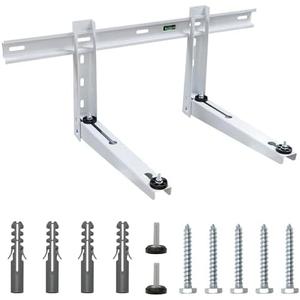 Mini Split Wall Mounting Bracket for 9000-15000 BTU Universal Air Conditioners Heat Pumps Compressors, Heavy Duty Support Bracket for Ductless Mini Split, HVAC, Compressor, Max Load 330 lbs