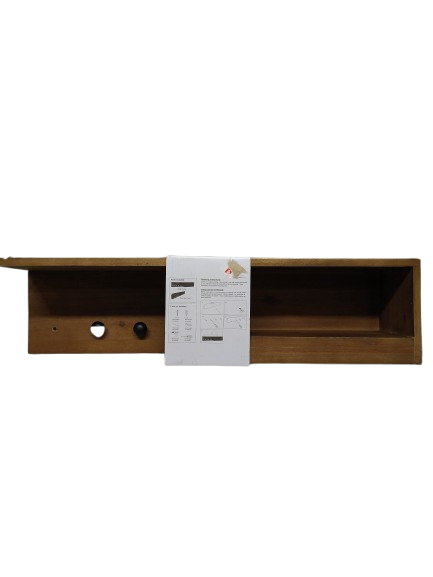 Multi-Functional Storage Shelf With French Clear Wall Mount 23.76"x 6"x 6", Brown