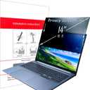 14 Inch (16:9) Anti-blue Light Privacy Screen Filters, Double-sided, Compatible With Multiple Computer Model, Limited Viewing Angle To +/- 30