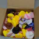 Sosation 36 Set Cowboy Rubber Duck Mini Yellow Duckies Bath Toy Tiny Ducks Bathtub Toy with Cowboy Hat Paisley Bandanas Sunglasses Dashboard Decor for Summer Baby Shower Birthday Party(Cute Style)