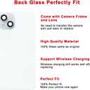 OEM Rear Back Glass Replacement for iPhone 15 6.1-inches with Reparing Tool Kit and All Necessary Parts (Blue)