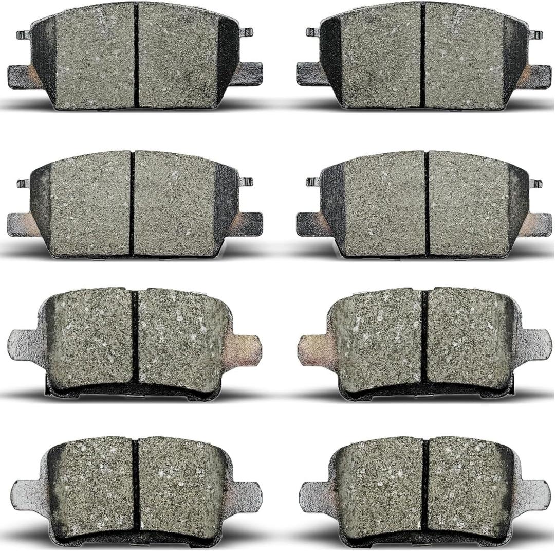 Front Rear Brake Pad Fit for 2018-2019 Buick Regal, for 2017-2019 Buick LaCrosse, for 2018-2019 Chevrolet Equinox, for 2016-2019 Chevrolet Malibu, for 2018-2019 GMC Terrain,D1913 D1915