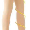 TOFLY Medical Thigh High Compression Socks Footless for Women & Men, Opaque Support Hose, 15-20mmHg Graduated Compression Stockings with Silicone Band for Varicose Veins, Edema, DVT, 1 Pair Beige M