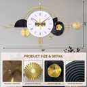 Ideal Housewarming Gift: 38x22 Inch Modern Decorative Wall Clock, Battery Operated Silent Non-Ticking Large Analog Clocks for Living Room, Bedroom, Office, Entryway