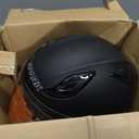 Adult 3/4 Open Face Motorcycle Helmets DOT Certified, Black, Large