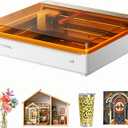 xTool M2 10W Laser Engraver, Built-in Dual Cameras, Class 1 Enclosed Safe Laser Engraving Machine for Home DIY Craft on Wood, Leather, Felt, Fabric, Paper