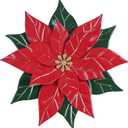 YEAHOME Christmas Wall Decorations Indoor - 16 inch Metal Flower Wall Art Decor, Poinsettia Yard Garden Decor Hanging for Kitchen, Bathroom, Bedroom, Handmade Gift for Home, Indoor or Outdoor