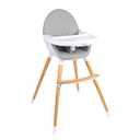 Convertible High Chair for Babies, Toddlers, Kids & Children - Wooden Highchair with Adjustable Height & Dishwasher Safe Tray - Wood Feeding & Dining Chair - Converts to Booster Seat - KoolaBaby