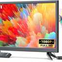 22 Inch TV with Built in DVD Player, TV DVD Combo for RV, Kitchen, Home, Full HD 1080P Small Flat Screen with HDMI/USB/AV Inputs, Upgraded Antenna