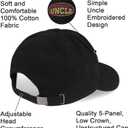 Uncle Gifts, World's Best Uncle Hat, Adjustable Embroidered Family Baseball Cap Black