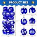 Joiedomi 24 Pcs Christmas Ball Ornaments, Blue & White 2.3 Deluxe Delicate Painting & Glittering Shatterproof Christmas Tree Ornaments for Wreath Garland Holiday Indoor Party