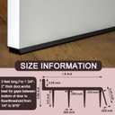 2 Pcs 3 Feet Vinyl Door Bottom with Self Adhesive Tape Adjustable Weatherstrip Under Door Bottom Seal with Drip Cap Fits Gaps from 1/4'' to 9/16'' for 1 3/4'' to 2'' Thick Doors (Brown)