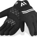 Premium Motorbike Gloves Heavy Duty Winter Sports Full Finger Motorcycle Gloves Windproof Touch Screen for Road Racing, Motocross, Cycling and Outdoor Sports (Small, Black)