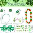 3 x DPKOW 9Pcs St Patricks Day Accessories for Women Men, Shamrock Glasses Badge Headband Lcuky Clover Temporary Tattoos Irish Lei, St Patty's Day Accessories Decorations Irish Party Favors Gifts