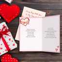 4 x Ogeby Romantic Hand Holding Valentine's Day Card for Him Her, Valentines Love Letter Card for Husband Wife Partner, Every Day With You To My Favorite Day