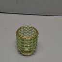 Makeup Brush Holder Organizer,Toothbrush Holders,Desk Pen Pencil Holder,Multifunctional Vintage Glass Brush Cup (A38-5-US/Green/S)