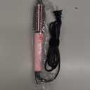 Farery Mini Thermal Brush 3 Temperature Adjustable, 3/4 Inch Travel Curling Iron for Short Hair, Heated Round Brush for Touch ups and Small Curls, Travel Size Curling Wand, Dual Voltage, Pink