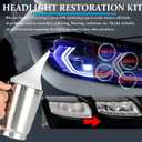 Car Headlight Restoration Kit, Auto Headlight Lens Polish Repair Kit Atomizing Cup Headlight Vapor Renovation Tool with 200ml Liquid for Repair of Scratch,Yellowed, Haze, Oxidized, Cracked Headlights