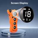 Adjustable Ultrasonic Dog Trainer  World's First Variable Frequency Pet Behavior Corrector with 10 Level Ultra Sound, 18 Dog Whistles, Anti-Bark Flashlight, Humane Dog Deterrent (Orange)