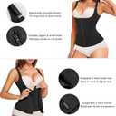 Nebility Waist Trainer for Women Corset Shapewear with Zipper Women's Waist Cincher Tank Top with Adjustable Straps (Black, M)