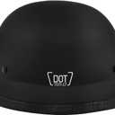 Bike Half Helmet, German Style DOT Approved Adult Men Women Retro Open Face Motorcycle-Helmets, Helmet for Adults, Half Shell(Medium, Matte Black)