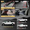 Floor Mats Fit for Ford F250 F350 F450 2017-2025 2026 Super Duty Crew Cab Front Bench Seat | Rear w/o Under-seat fold-Flat Storage Carpet Floor Super Duty All Weather Protector TPE Car Floor Liner