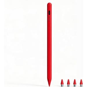 Stylus Pen for Samsung Galaxy Tab A11 / A11+, A9 / A9+, A8, A7 Lite, Active Capacitive Pencil for Samsung Android Tablet & iOS Touchscreens, High Precision Digital Pen with 4 Tips (Red)