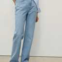 MATILDA MEDIUM-RISE STRAIGHT-FIT JEANS, Size US 4