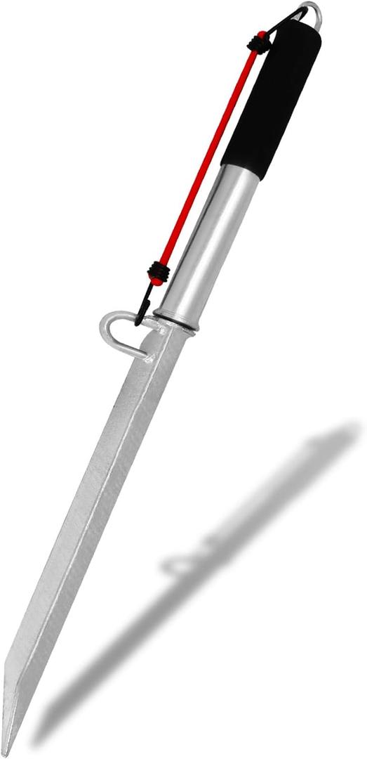 Sand Spike Boat Anchor, 39 Inch Sand Spike Boat Anchor Pole, Boat Anchor Sand Spike with Slide Hammer & Rubber-Coated Handle, for Boats Pontoon, Up to 36', for Shallow Water Shore, Sandbar