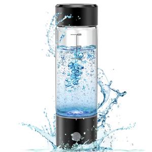 MOVOVA Upgrade Hydrogen Water Bottle, 3Min 2200PPB Rapid Hydrogen Water Generator -SPE PEM Tech, 14OZ Portable Hydro Water Machine, Health Care Gifts for Husband, Wife, Family, Friends