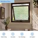 Window Privacy Film, 3D Stained Glass Window Film, 23.6x35.4in | Decorative Window Privacy Film for Bathroom, Front Door, Home, Sun Blocking Heat Control, Static Cling, Verdant Drift