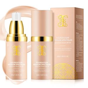 Foundation 4 in 1 - Medium Spectrum with SPF 50+, Anti-Aging, Concealer, Sun Protection, Hydrating Color Changing Foundation Makeup Liquid - Longwearing & Waterproof for Sport, Dancing (2PC, SPF50) (1 Fl Oz (Pack of 1)
