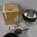 Simple Modern Vacuum Insulated Ice Bucket with Lid and Scoop | for Cocktail, Champagne, Wine, Beer, & Hosting | Stainless Steel 100oz Capacity for Large Parties | Rocks Collection | Midnight Black