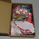 Skylety 38 Pieces Mini Christmas Tree Ornaments Set Small Multicolor Resin Glitter Ball Ornaments Miniature Tree Skirt Star Topper Decorations for Xmas Holiday Decor