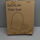 SADALAK Soft Close Quick Release Toilet Seat Elongated- Heavy Duty Adjustable Stainless Hinges, D/U Shape Toilet Seats Cover for Easy Cleaning & Simple Top Fixing - White Toilet Lid