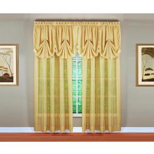 Today's Curtain, Silhouette Stripe Sheer Panel 72", Gold, 60" W x 72" L
