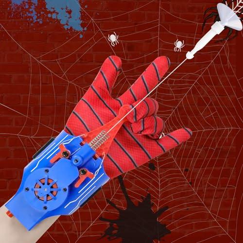 Lumhew Spider Web Shooters, Web Launcher with Gloves, Realistic Web-Slinging Action Safe and Fun Superhero Toy for Men and Kids - Blue : Toys & Games
