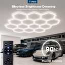 Amico Hexagon Garage Lights Dimmable & Tunable, 14 Hex Grid, Remote & Timer