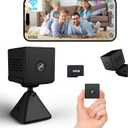 Spy Camera,, 4K Full HD WiFi/No WiFi Security Camera, Mini Camera Wireless with 64GB TF Card, 2000mAh Large Battery, Clear Night Vision, AI Motion Detection, Mini Camera Spy for Indoor/Outdoor Use (Black)
